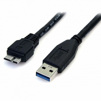 Cable USB a Micro USB Startech USB3AUB50CMB         Negro