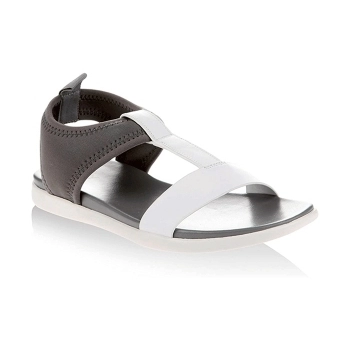 Sandalia Caprise Blanco y Gris
