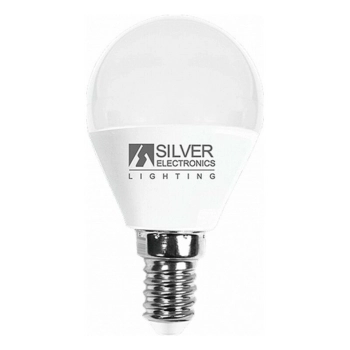 Bombilla LED Esférica Silver Electronics E14 7W Luz cálida