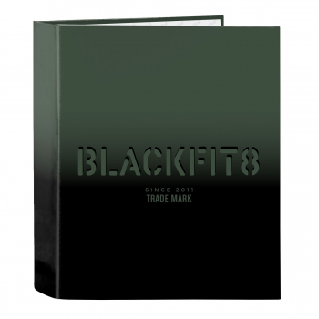 Carpeta de anillas BlackFit8 Gradient Negro Verde militar A4 (27 x 33 x 6 cm)