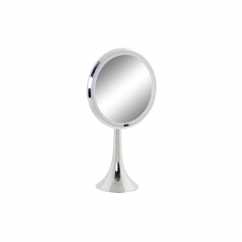 Espejo de Aumento con LED DKD Home Decor Plateado Metal (20 x 11 x 37 cm)
