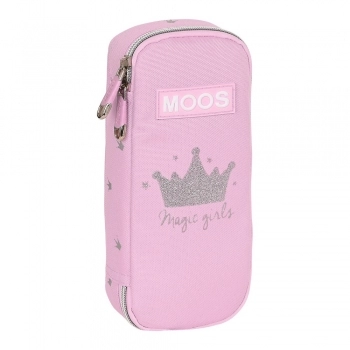 Estuche Escolar Moos Magic Girls Rosa (22 x 5 x 8 cm)