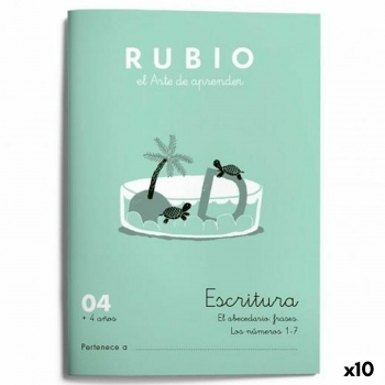 Cuaderno de escritura y caligrafía Rubio Nº04 A5 Español 20 Hojas (10 Unidades)