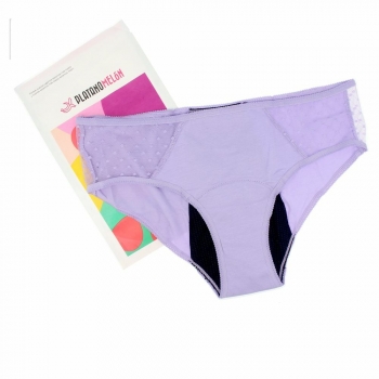 Bragas menstruales Platanomelón Kiwitas Classic Plumeti Lila Talla L