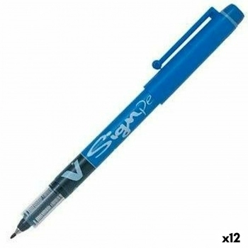 Boligrafo de tinta líquida Pilot V Sign Pen Azul 0,6 mm (12 Unidades)