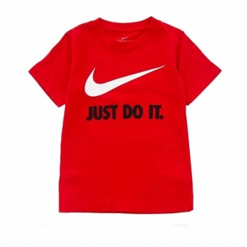 Camiseta de Manga Corta Infantil Nike Swoosh Rojo Camiseta de Manga Corta Infantil Nike Swoosh Rojo