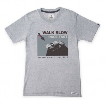 Camiseta de Manga Corta Hombre OMP Walk Slow Gris