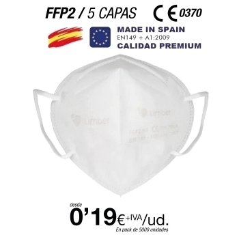 Mascarillas FFP2 Made in Spain Calidad Premium con certificado 0370-5793-PPE/C2 Mascarillas FFP2 Made in Spain Calidad Premium con certificado 0370-5793-PPE/C2