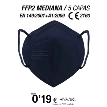 FFP2 Azul Marino Mediana(Especial para Adolecentes / Adultos con rasgos finos) FFP2 Azul Marino Mediana(Especial para Adolecentes / Adultos con rasgos finos)