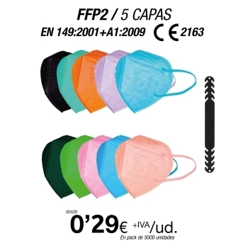 FFP2 Surtido Colores con certificación europea FFP2 Surtido Colores con certificación europea