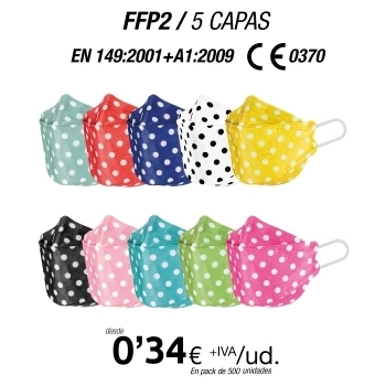 FFP2 Surtido Lunares con certificación europea FFP2 Surtido Lunares con certificación europea