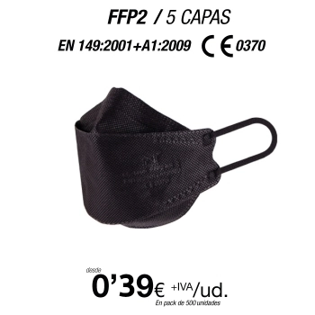 FFP2 Negra Nuevo Diseño con certificación europea FFP2 Negra Nuevo Diseño con certificación europea
