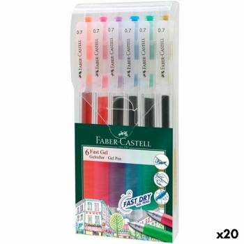 Set de Bolígrafos Faber-Castell Roller Fast Multicolor 20 Unidades