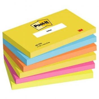 Notas Adhesivas Post-it ENERGETIC 7,6 X 12,7 cm Multicolor (76 x 127 mm) (6 Unid