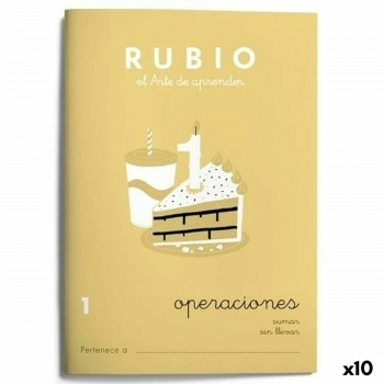 Cuaderno de matemáticas Rubio Nº1 A5 Español 20 Hojas (10 Unidades)