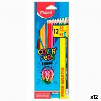 Lápices de colores Maped Color' Peps Strong Multicolor (12 Unidades)