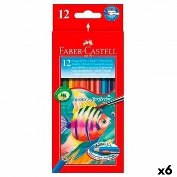 Lápices de Colores Acuarelables Faber-Castell Multicolor (6 Unidades)