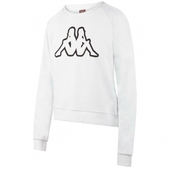 Sudadera sin Capucha Mujer LOGO TAPE DEWEL Kappa Blanco Sudadera sin Capucha Mujer LOGO TAPE DEWEL Kappa Blanco