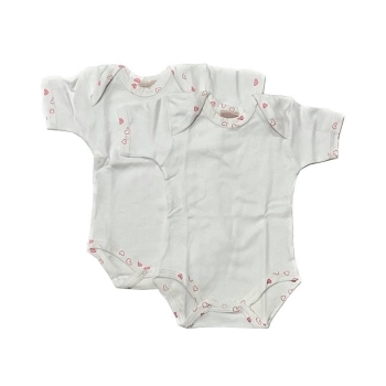 Pack de 2 Bodis Basicos Blanco/Corazones Pack de 2 Bodis Basicos Blanco/Corazones