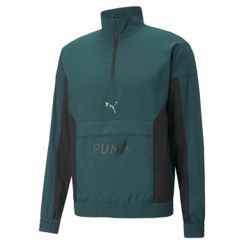 Sudadera sin Capucha Hombre Puma Fit Woven Training Verde Sudadera sin Capucha Hombre Puma Fit Woven Training Verde