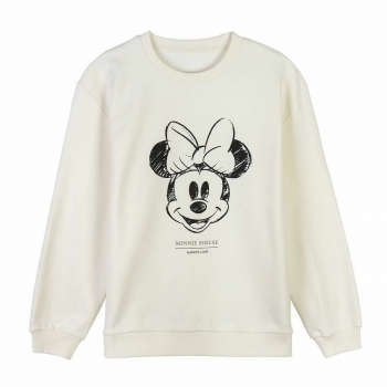 Sudadera sin Capucha Mujer Minnie Mouse Sudadera sin Capucha Mujer Minnie Mouse