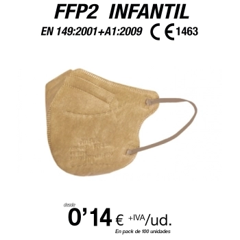 Mascarilla FFP2 Infantil Beige
