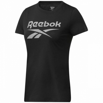 Camiseta de Manga Corta Mujer Reebok Workout Ready Supremium Negro