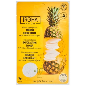 Discos Tonificantes y Exfoliantes con AHA, PHA y Enzimas de Piña