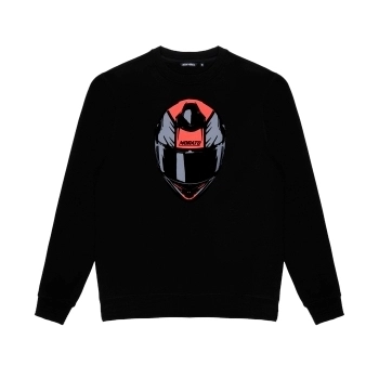 Sudadera Regular Fit con Estampado de Casco Flocado