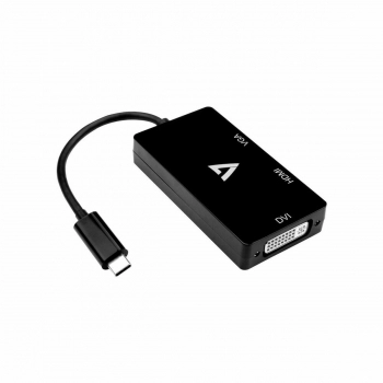 Adaptador USB C a HDMI V7 V7UC-VGADVIHDMI-BLK  Negro
