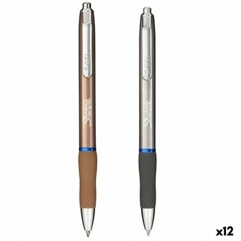 Bolígrafo Sharpie SGEL Metallic Plateado Azul Cobre 12 Unidades