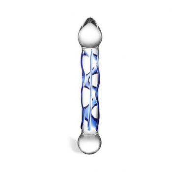 Dildo Full Tip Textured Glas 05600