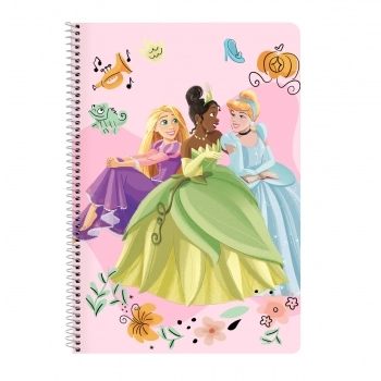 Libreta Princesses Disney Magical Beige Rosa A4 80 Hojas