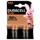 Duracell Plus Pilas Alcalinas AAA +100% Extra Life 4uds Duracell Plus Pilas Alcalinas AAA +100% Extra Life 4uds