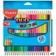 Lápices de colores Maped Duo Color' Peps	 Multicolor 24 Piezas Doble punta (12 U