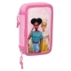 Estuche Escolar con Accesorios Barbie Girl Rosa (12.5 x 19.5 x 4 cm) (28 piezas)