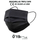 Pack 1000 uds Mascarillas Higiénicas Negras de tres capas CE Pack 1000 uds Mascarillas Higiénicas Negras de tres capas CE